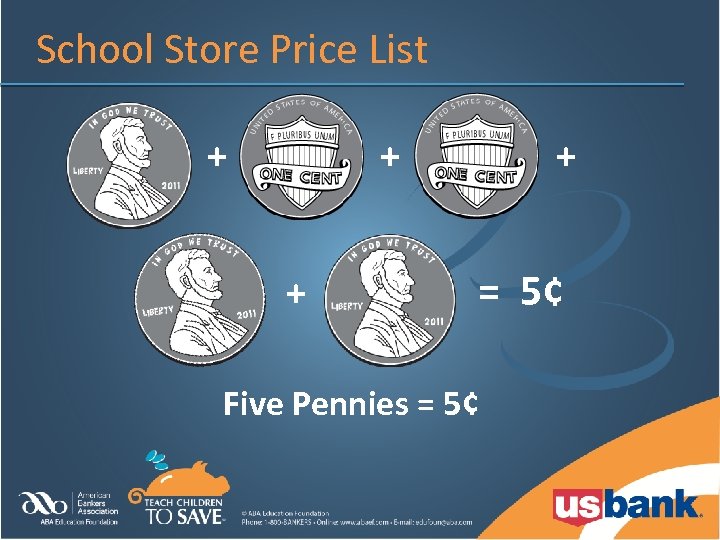 School Store Price List + + = 5¢ Five Pennies = 5¢ 