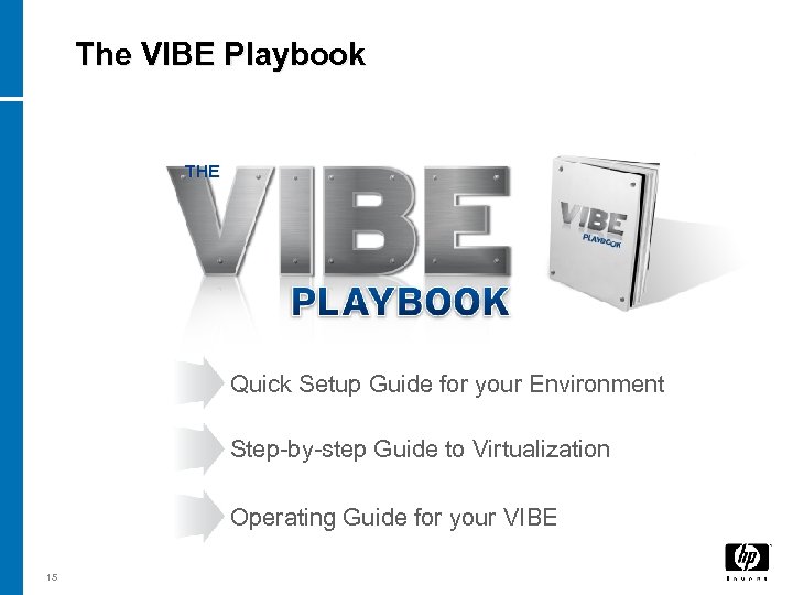 The VIBE Playbook THE Quick Setup Guide for your Environment Step-by-step Guide to Virtualization