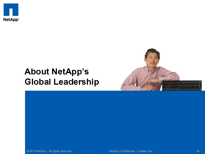 About Net. App’s Global Leadership © 2010 Net. App. All rights reserved. Net. App