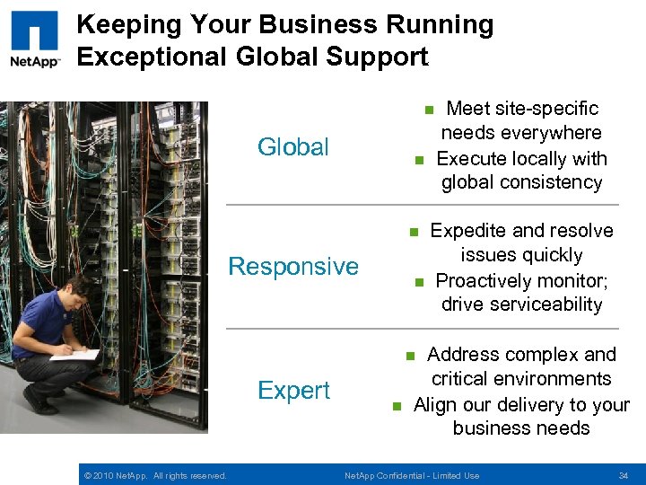 Keeping Your Business Running Exceptional Global Support n Global n Meet site-specific needs everywhere