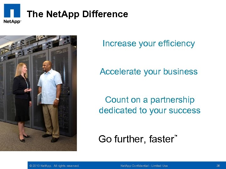 The Net. App Difference Increase your efficiency Accelerate your business Count on a partnership