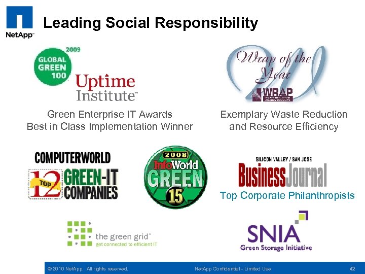 Leading Social Responsibility Green Enterprise IT Awards Best in Class Implementation Winner Exemplary Waste