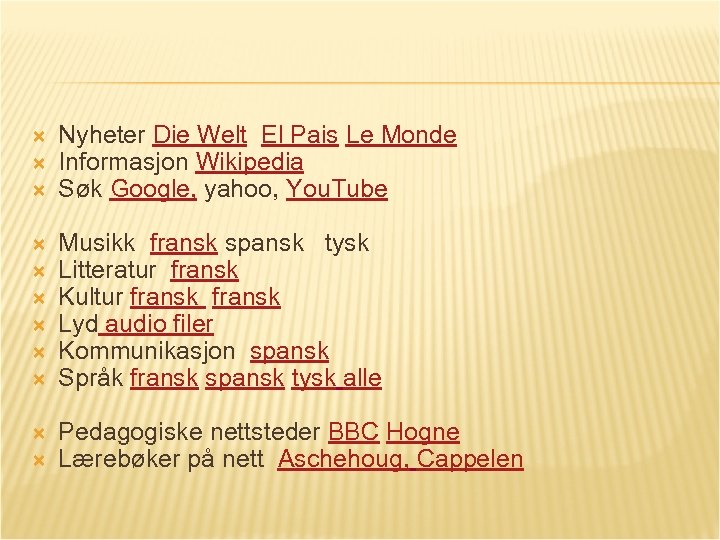  Nyheter Die Welt El Pais Le Monde Informasjon Wikipedia Søk Google, yahoo, You.