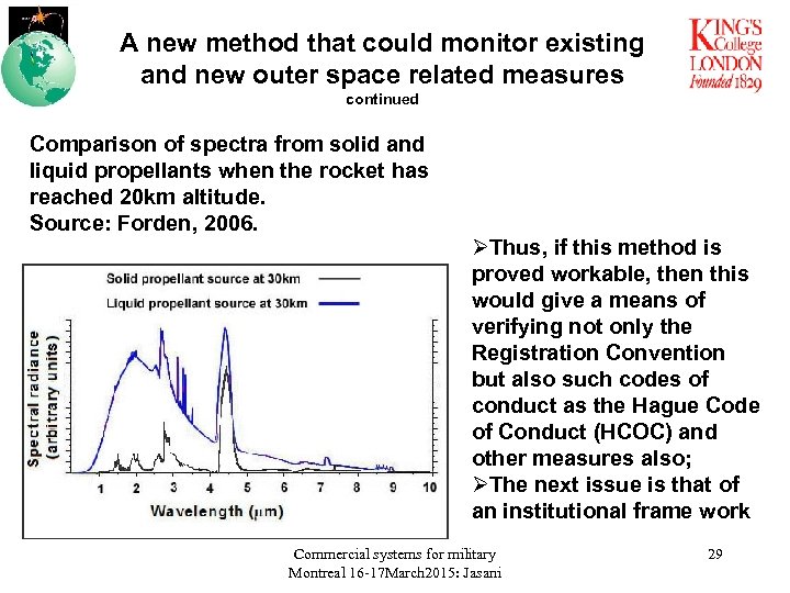 A new method that could monitor existing and new outer space related measures continued