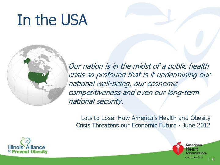 In the USA Our nation is in the midst of a public health crisis