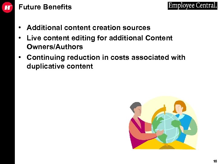 Future Benefits • Additional content creation sources • Live content editing for additional Content