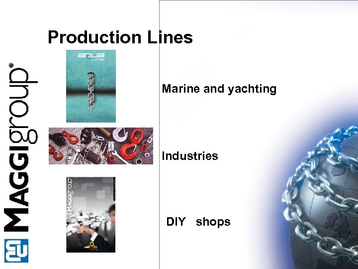 Production Lines Marine and yachting Industries DIY shops 