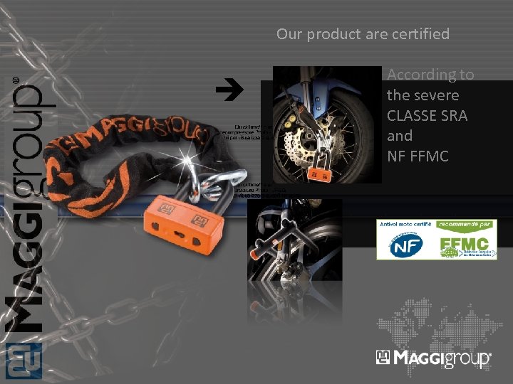 Our product are certified According to the severe CLASSE SRA and NF FFMC 