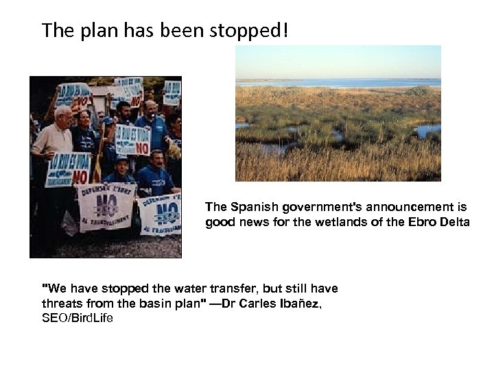 The plan has been stopped! The Spanish government's announcement is good news for the