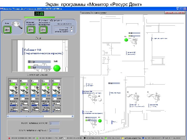 Экран программы «Монитор «Ресурс Дент» 