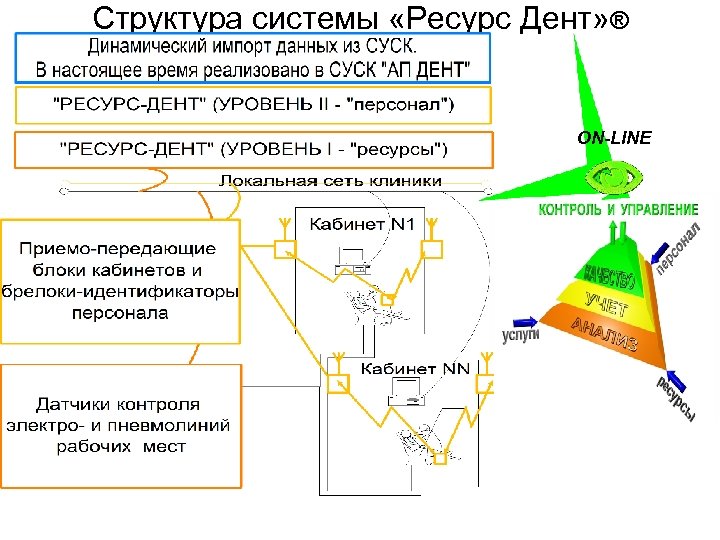 Структура системы «Ресурс Дент» ® ON-LINE 