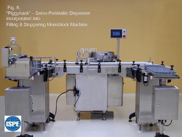  Fig. 8. “Piggyback” – Servo Peristaltic Dispenser incorporated into Filling & Stoppering Monoblock