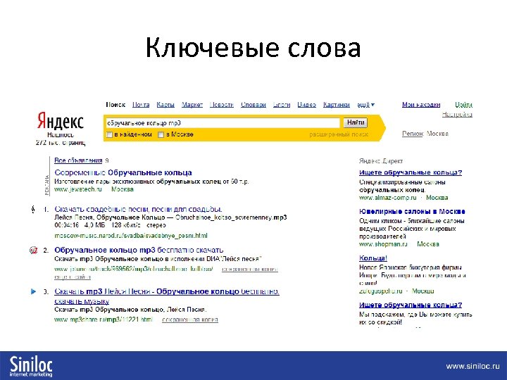 Ключевые слова 