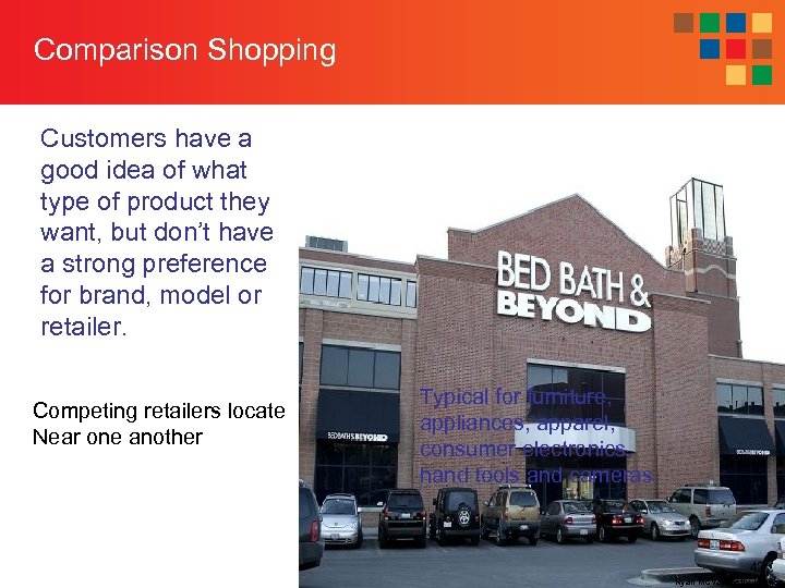 Comparison Shopping Customers have a good idea of what type of product they want,