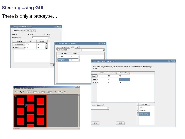 Steering using GUI There is only a prototype… 