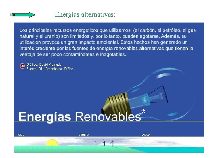 Energías alternativas: * 