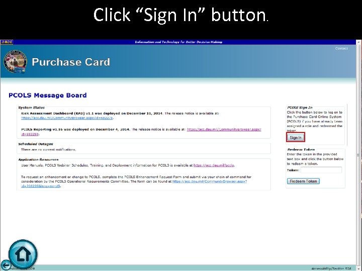 Click “Sign In” button. 