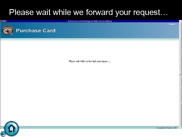 Please wait while we forward your request… 