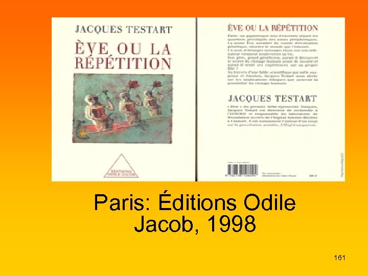 Paris: Éditions Odile Jacob, 1998 161 