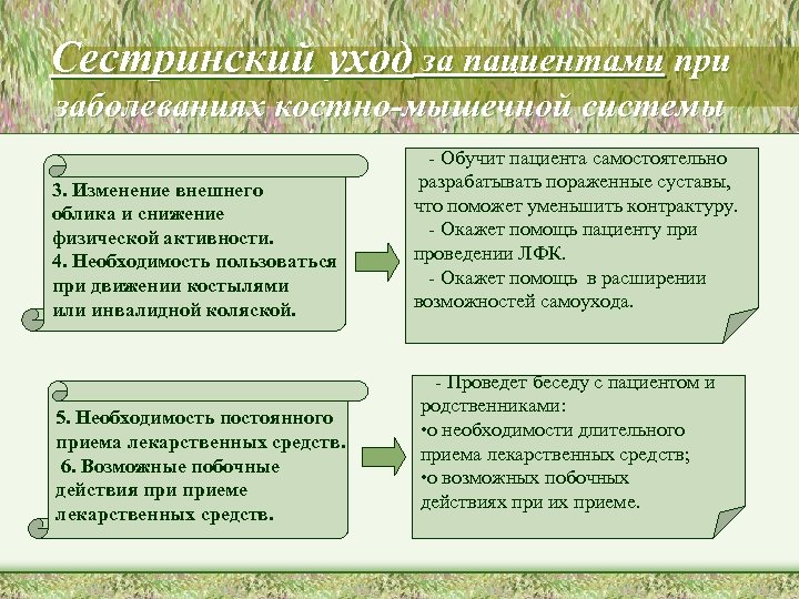 Сестринский уход за пациентами при заболеваниях костно-мышечной системы 3. Изменение внешнего облика и снижение