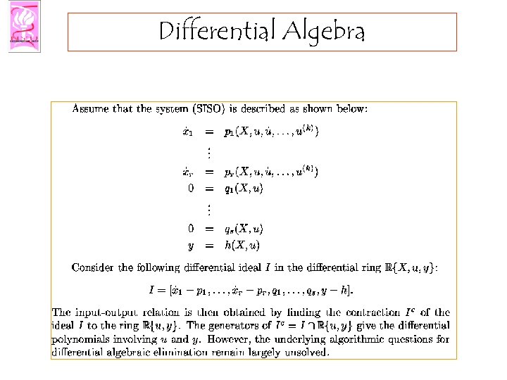 Differential Algebra 