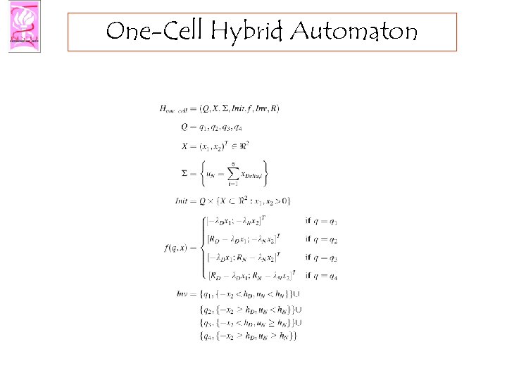 One-Cell Hybrid Automaton 