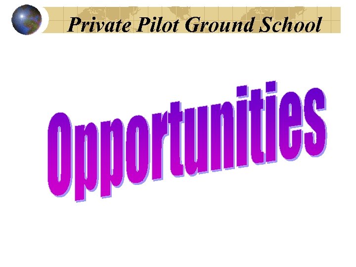 Private Pilot Ground School 