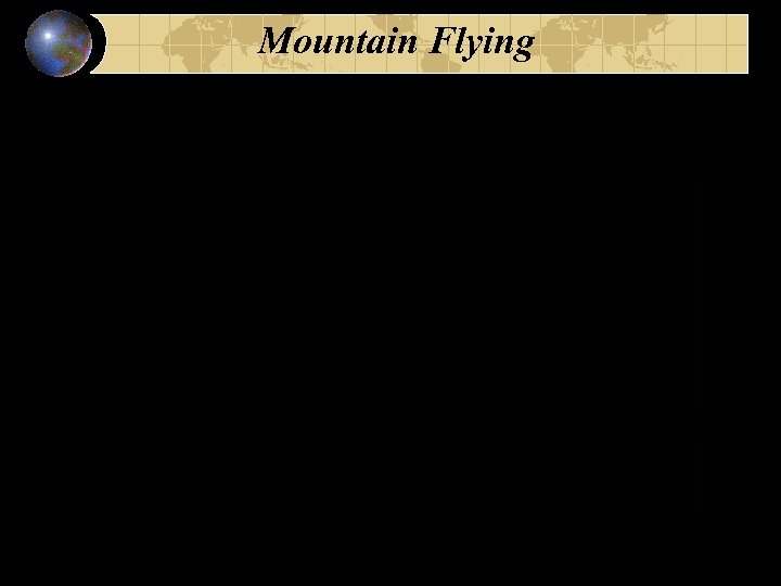 Mountain Flying 