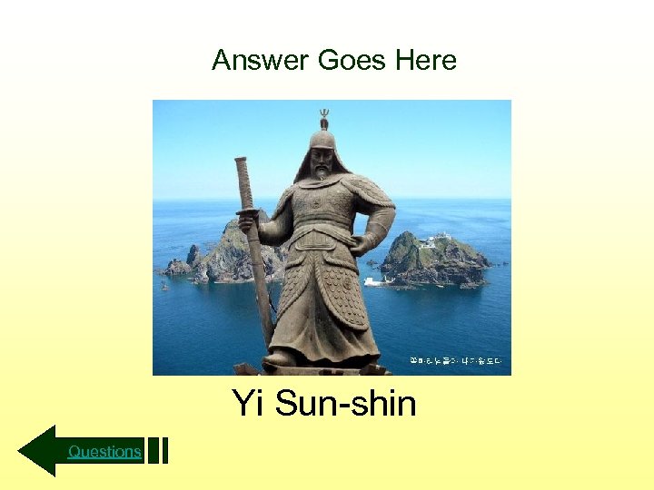 Answer Goes Here Yi Sun-shin Questions 