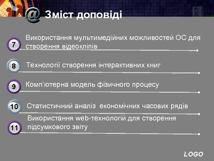 Зміст доповіді 3 7 Використання мультимедійних можливостей ОС для створення відеокліпів 8 Технології створення