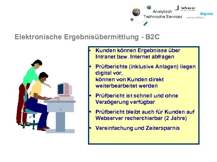 Analytisch Technische Services Elektronische Ergebnisübermittlung - B 2 C w Kunden können Ergebnisse über