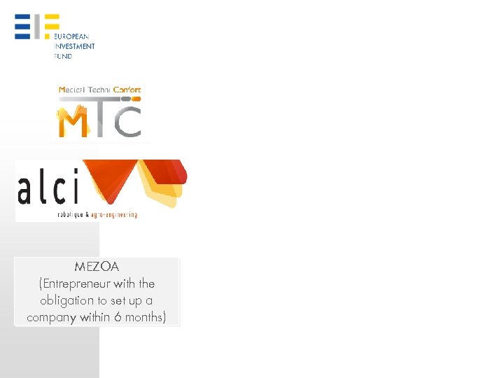 MEZOA (Entrepreneur with the obligation to set up a company within 6 months) 