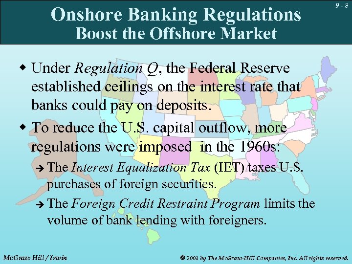Onshore Banking Regulations 9 -8 Boost the Offshore Market w Under Regulation Q, the