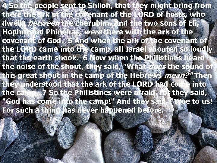 4 So the people sent to Shiloh, that they might bring from there the