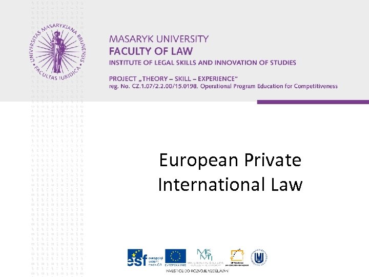 European Private International Law 