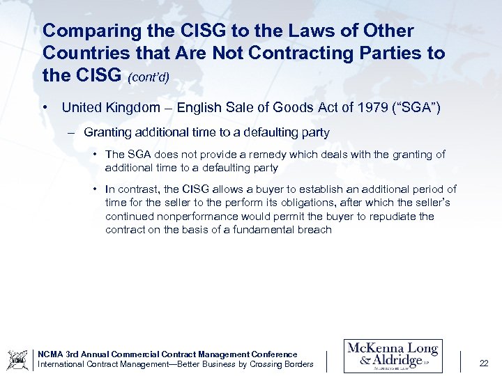 Comparing the CISG to the Laws of Other Countries that Are Not Contracting Parties