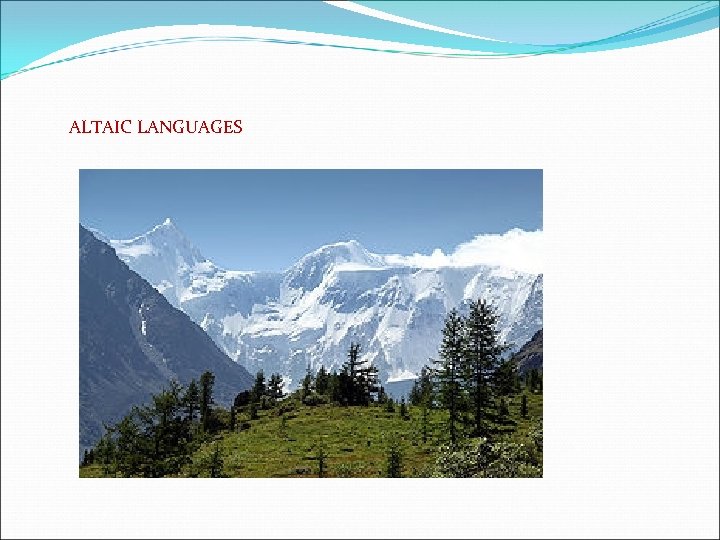 ALTAIC LANGUAGES 