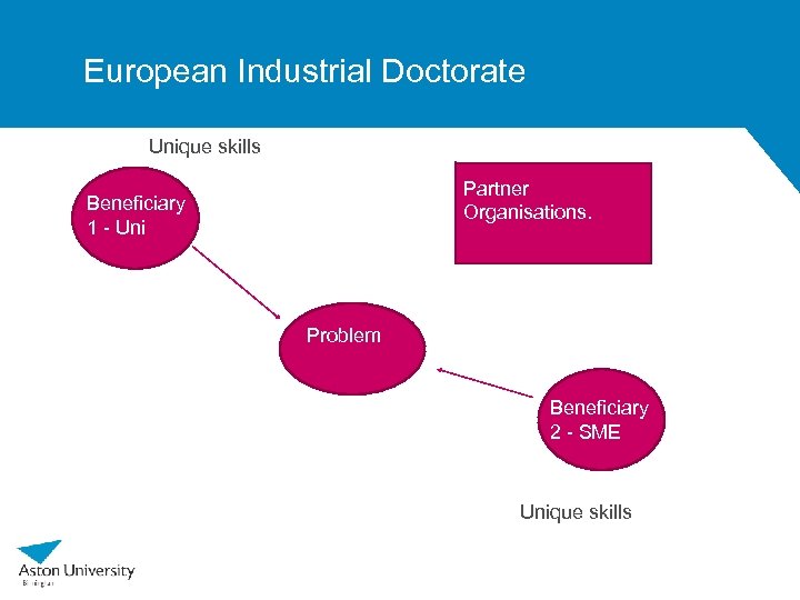 European Industrial Doctorate Unique skills Partner Organisations. Beneficiary 1 - Uni Problem Beneficiary 2