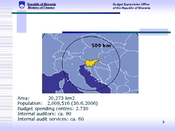 Republic of Slovenia Ministry of Finance Area: 20, 273 km 2 Population: 2, 008,