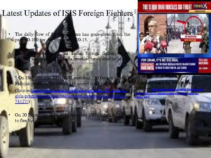 Latest Updates of ISIS Foreign Fighters • The daily flow of foreign fighters has