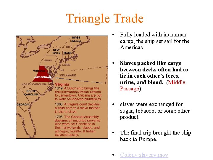 Triangle Trade • Fully loaded with its human cargo, the ship set sail for