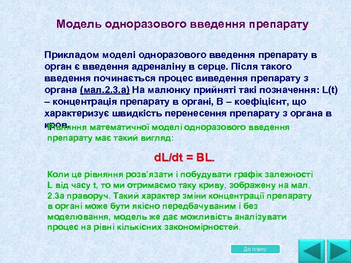 Модель одноразового введення препарату Прикладом моделі одноразового введення препарату в орган є введення адреналіну