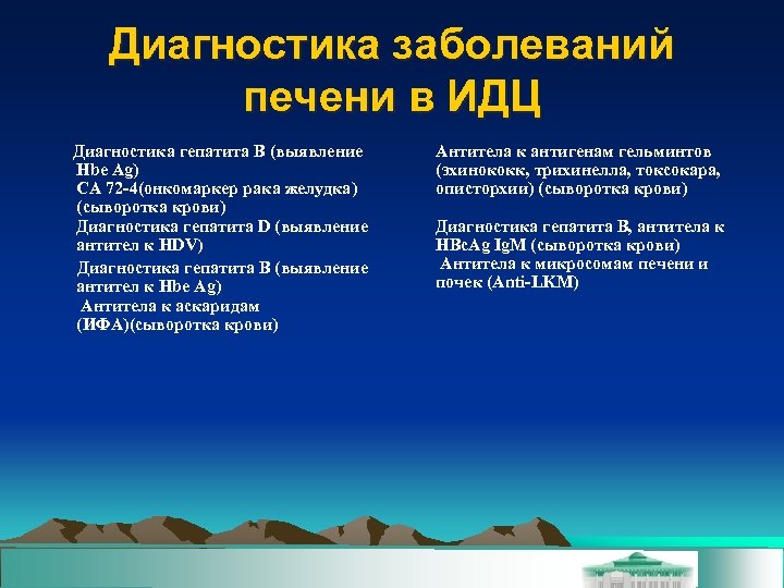 Диагностика заболеваний печени в ИДЦ Диагностика гепатита B (выявление Hbe Ag) СА 72 -4(онкомаркер