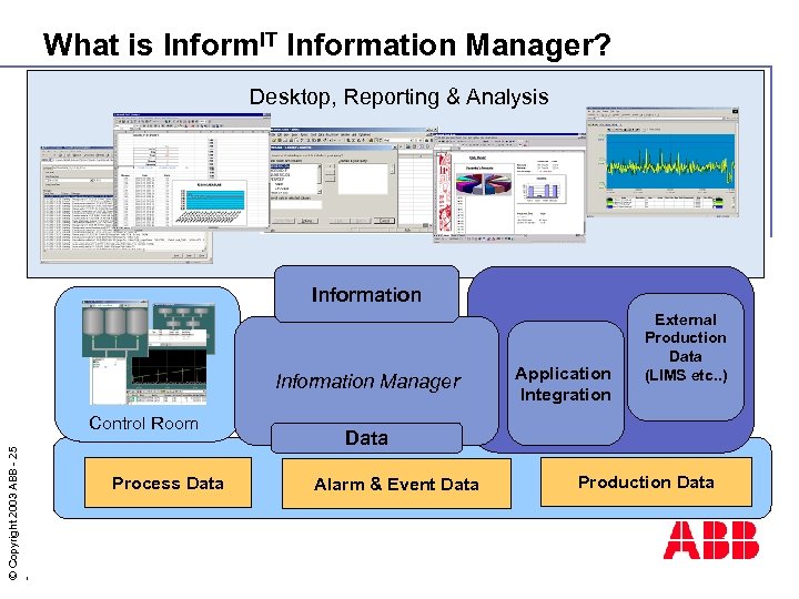 What is Inform. IT Information Manager? Desktop, Reporting & Analysis Information Manager © Copyright