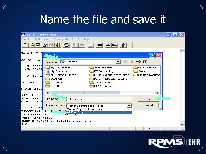 Name the file and save it 