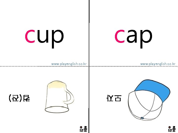 cup cap www. playenglish. co. kr 모자 컵(잔) 
