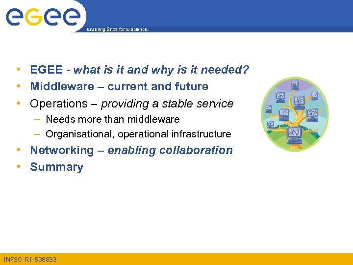 Enabling Grids for E-scienc. E • EGEE - what is it and why is