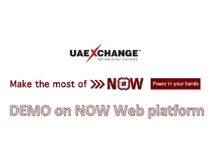 DEMO on NOW Web platform 