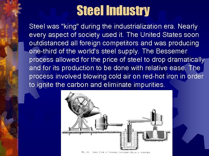 Steel Industry Steel was 