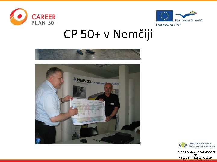 CP 50+ v Nemčiji 5. DAN RAVNANJA S ČLOVEŠKIMI VIRI Prispevek dr. Tatjane Dragovič